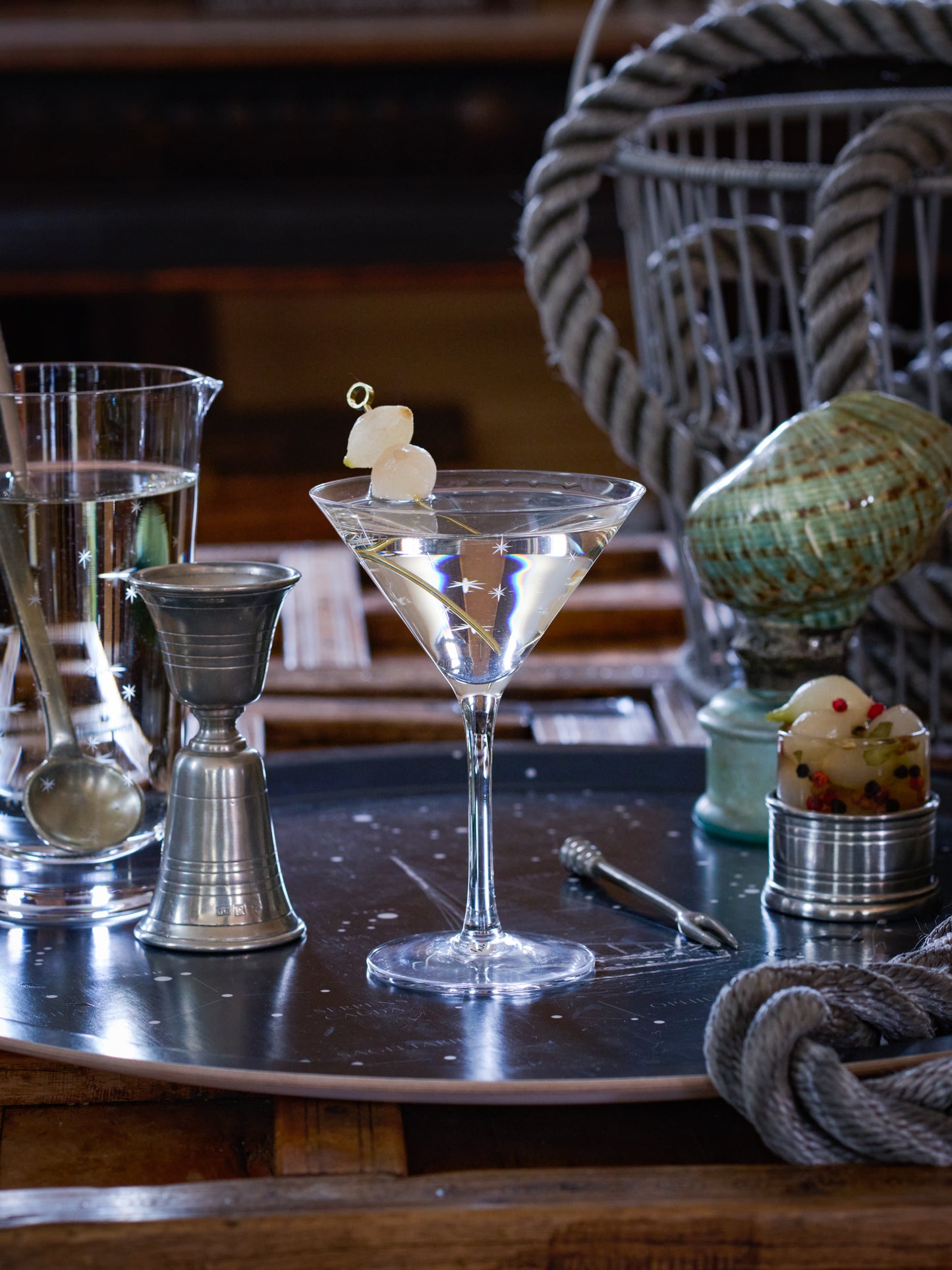 Crystal Martini Glasses with Stars Weston Table