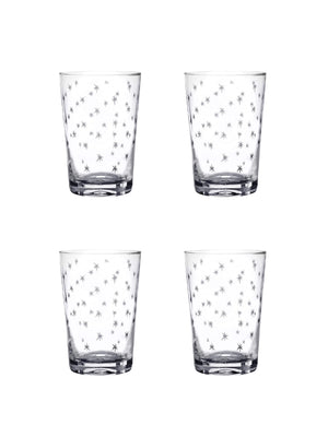     Crystal Tumblers with Stars Set of Four 