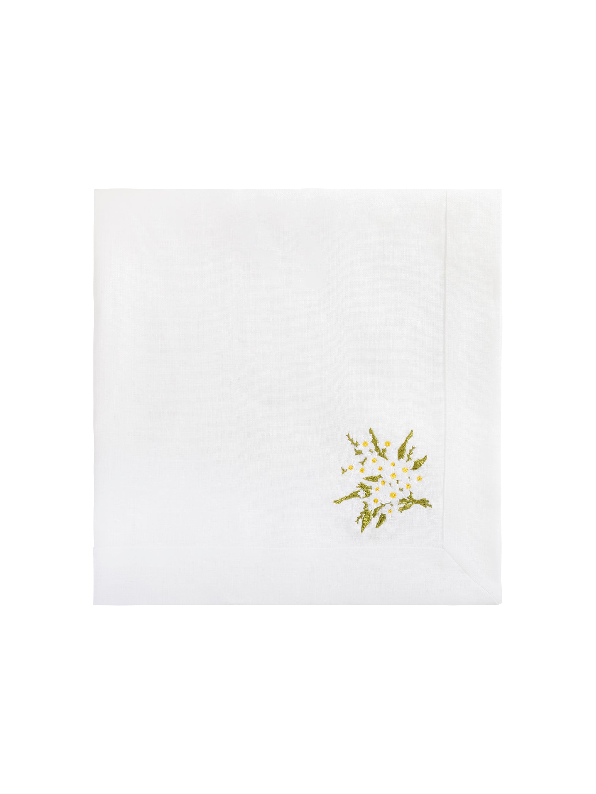 Daisy Bouquet Embroidered Dinner Napkin Set Weston Table