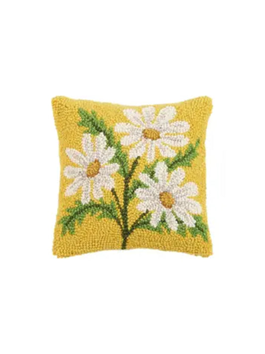 Daisy Wool Hook Pillow Weston Table