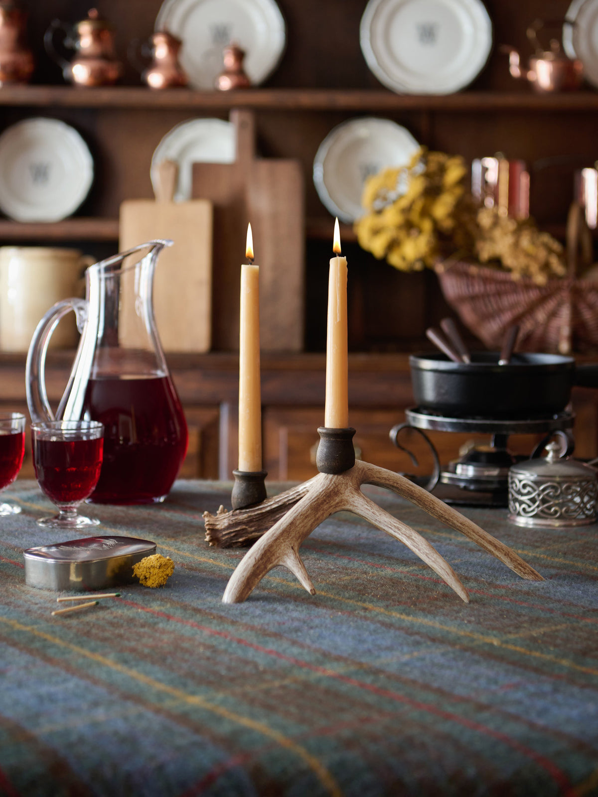 Deer Antler Candlesticks Weston Table