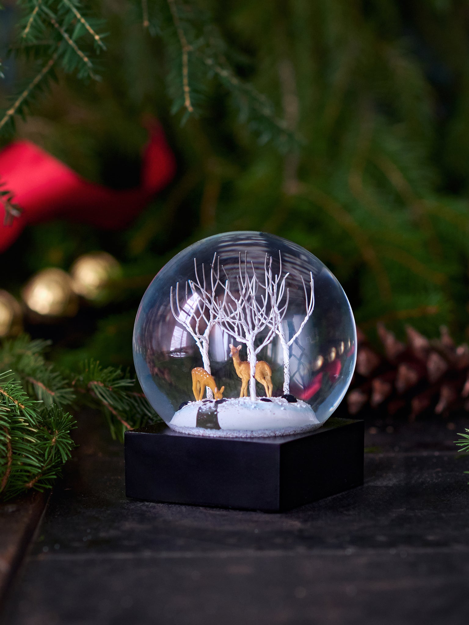 Deer in Woods Snow Globe Weston Table