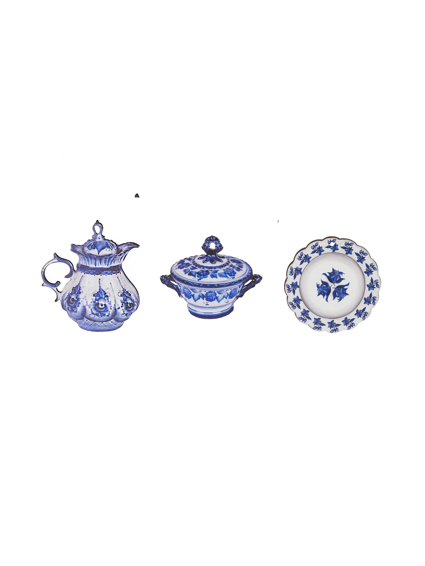 Delft Blue Wood Ornaments Set Two 
Weston Table