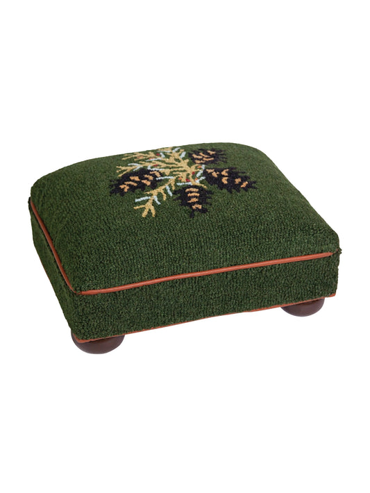 Diamond Pine Hooked Wool Foot Stool Weston Table