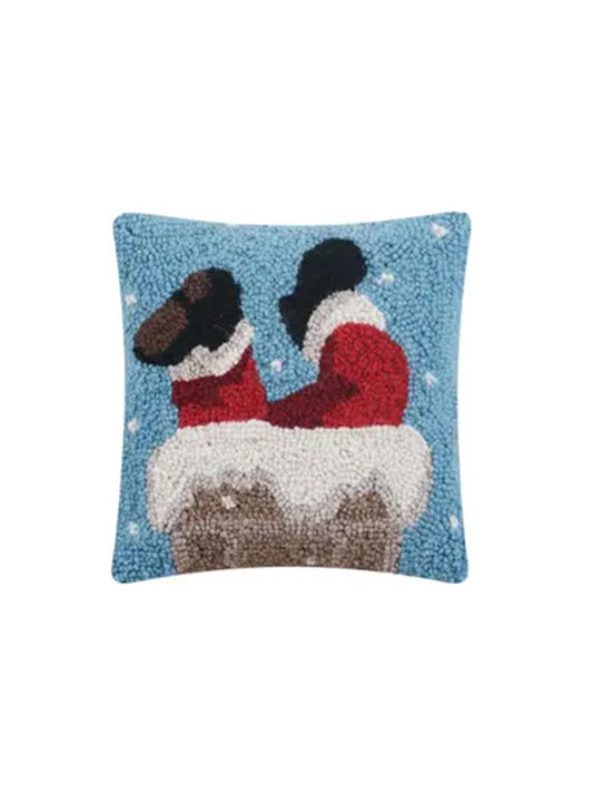 Down-the-Chimney-Wool-Hook Pillow Weston Table