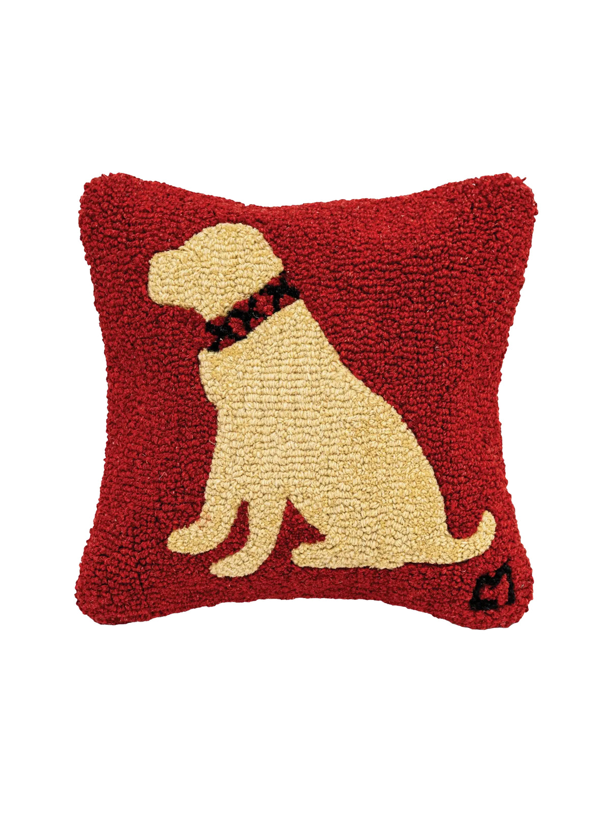 Duke Yellow Lab Hooked Wool Pillow Weston Table