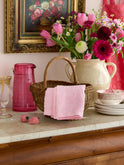 Edgartown Pink Linen Collection Weston Table