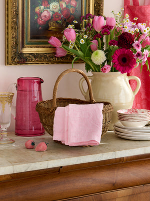  Edgartown Pink Linen Collection Weston Table 