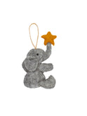 Elephant with Star Handmade Felt Ornament Weston Table