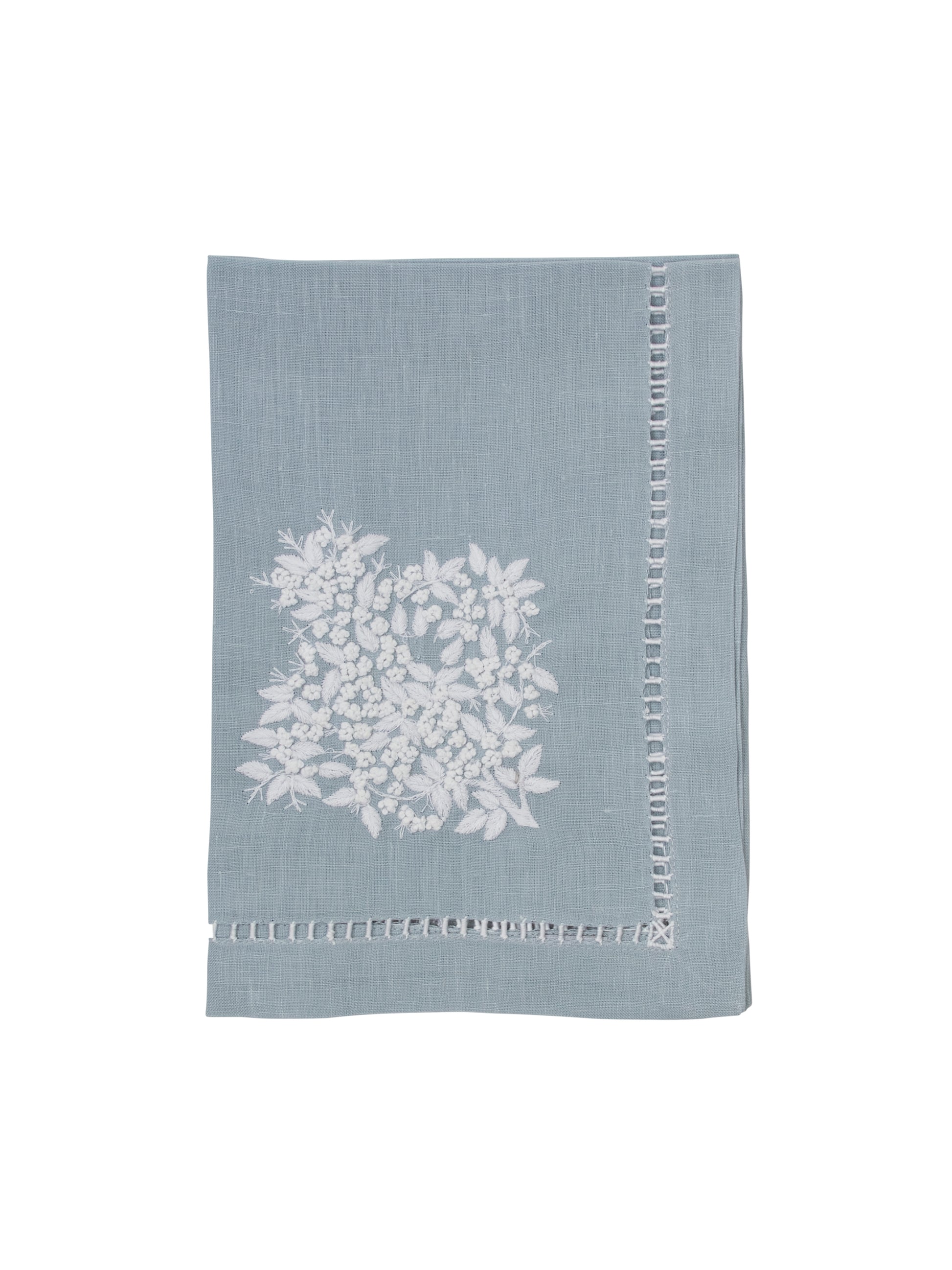 Embroidered Chambray Linen Collection Napkins Weston Table