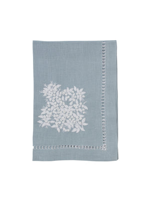  Embroidered Chambray Linen Collection Napkins Weston Table 