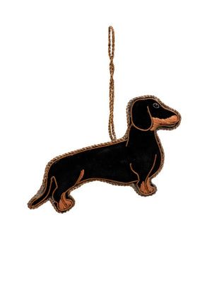  Embroidered Dachshund Ornament Weston Table 