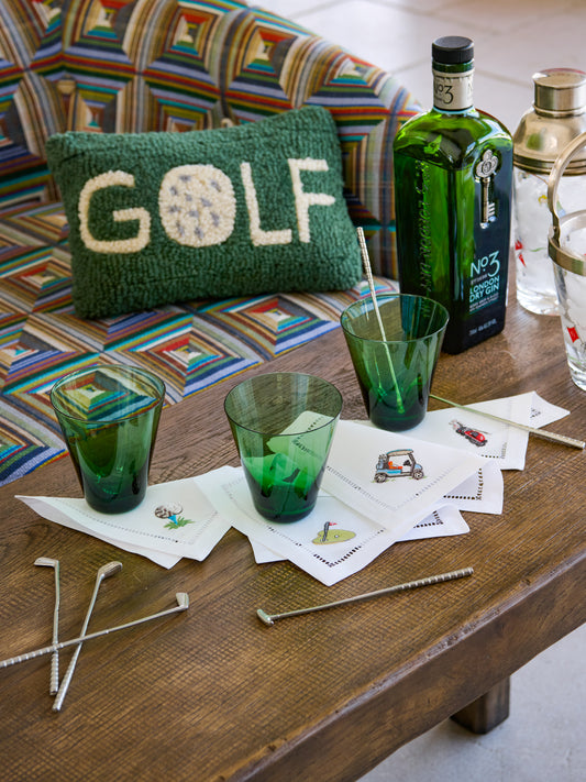 Embroidered Golf Cocktail Napkins Weston Table