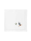 Embroidered Skiers Dinner Napkins Grey Skier Weston Table