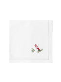 Embroidered Skiers Dinner Napkins Red Skier Weston Table