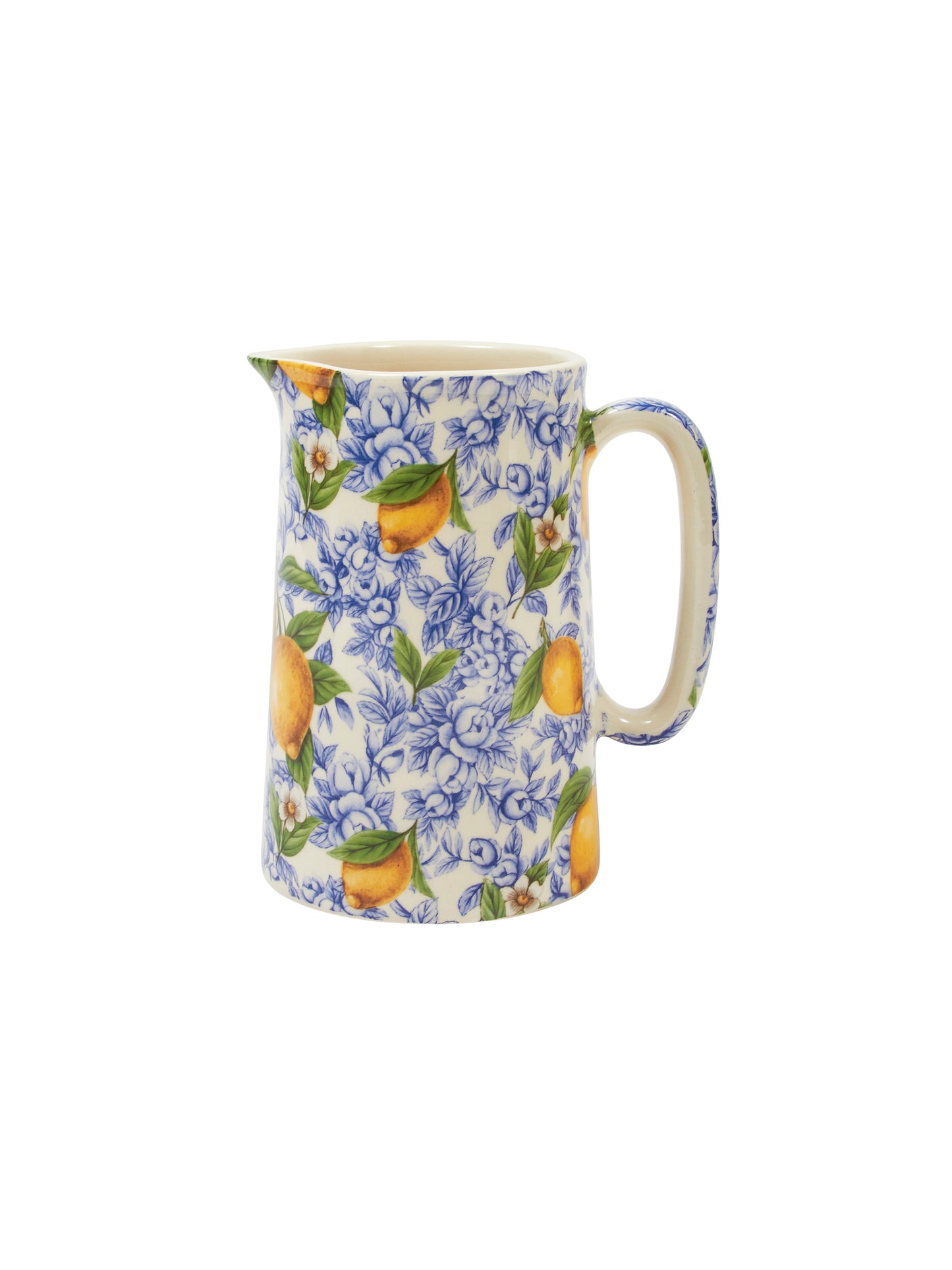 English Lemon and Blue Rose Garden Pitcher Weston Table