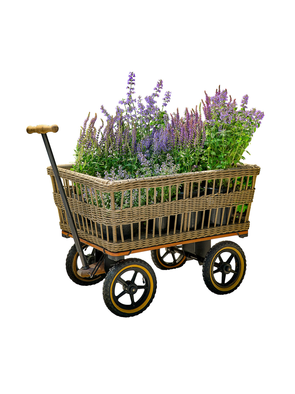 European Wicker Basket Garden Wagon Weston Table
