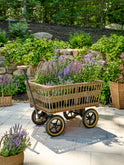 European Wicker Basket Garden Wagon Weston Table