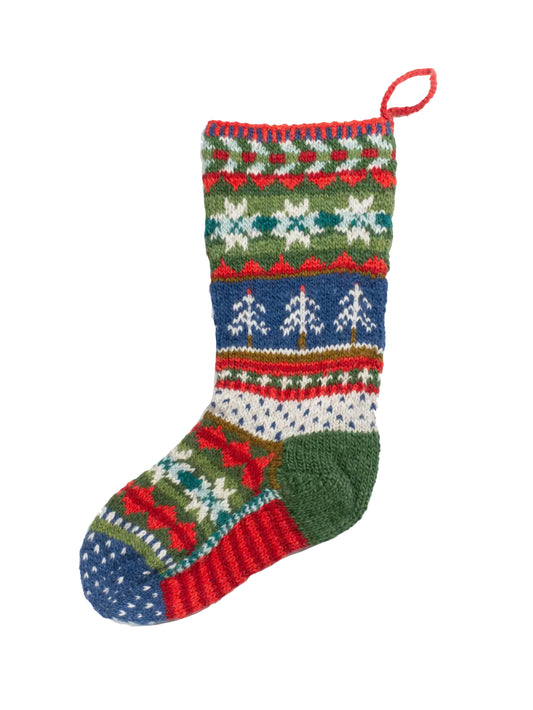 Fairisle Wool Knit Christmas Stocking Weston Table