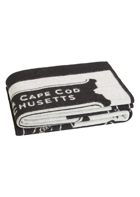 Faribault Boston Cape Cod  and Islands Map Wool Throw Weston Table
