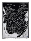 Faribault Brooklyn Map Wool Throw Weston Table