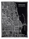 Faribault Chicago Map Wool Throw Weston Table