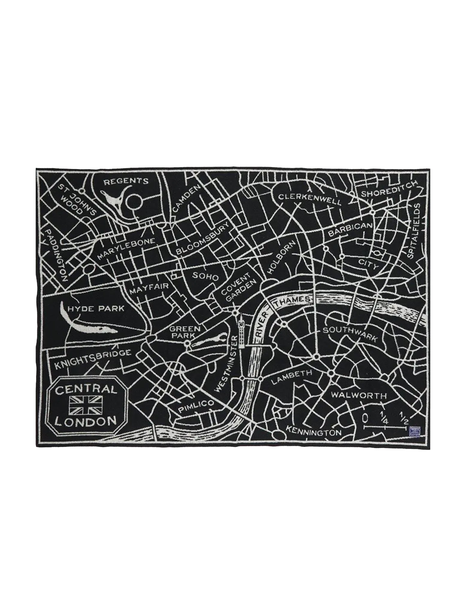 Faribault London Map Wool Throw Weston Table