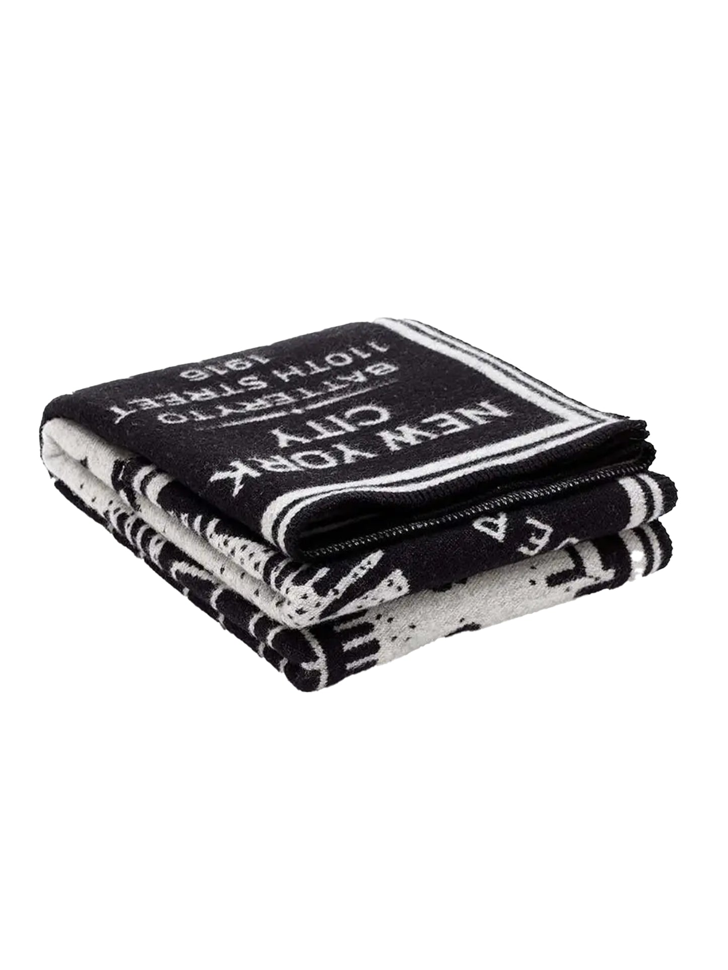 Faribault New York City Map Wool Throw Weston Table