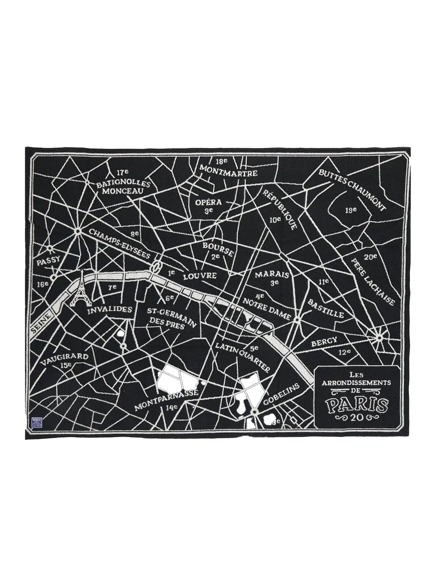 Faribault Paris Map Wool Throw Weston Table