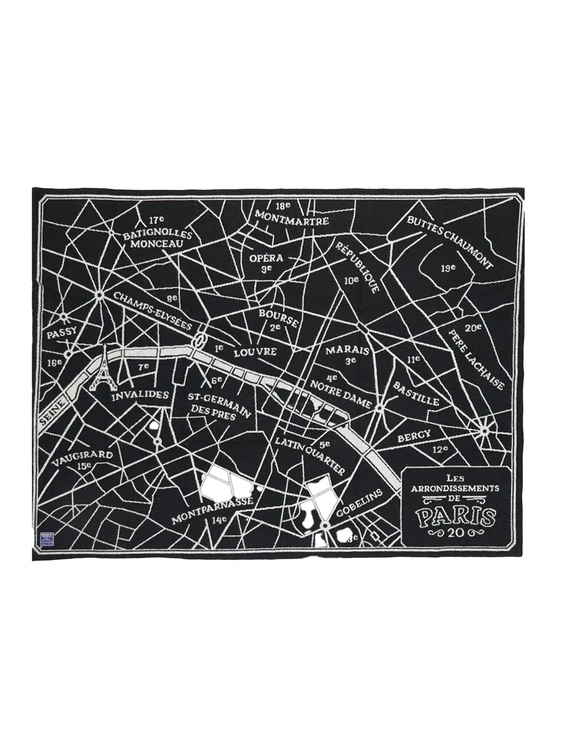 Faribault Paris Map Wool Throw Weston Table