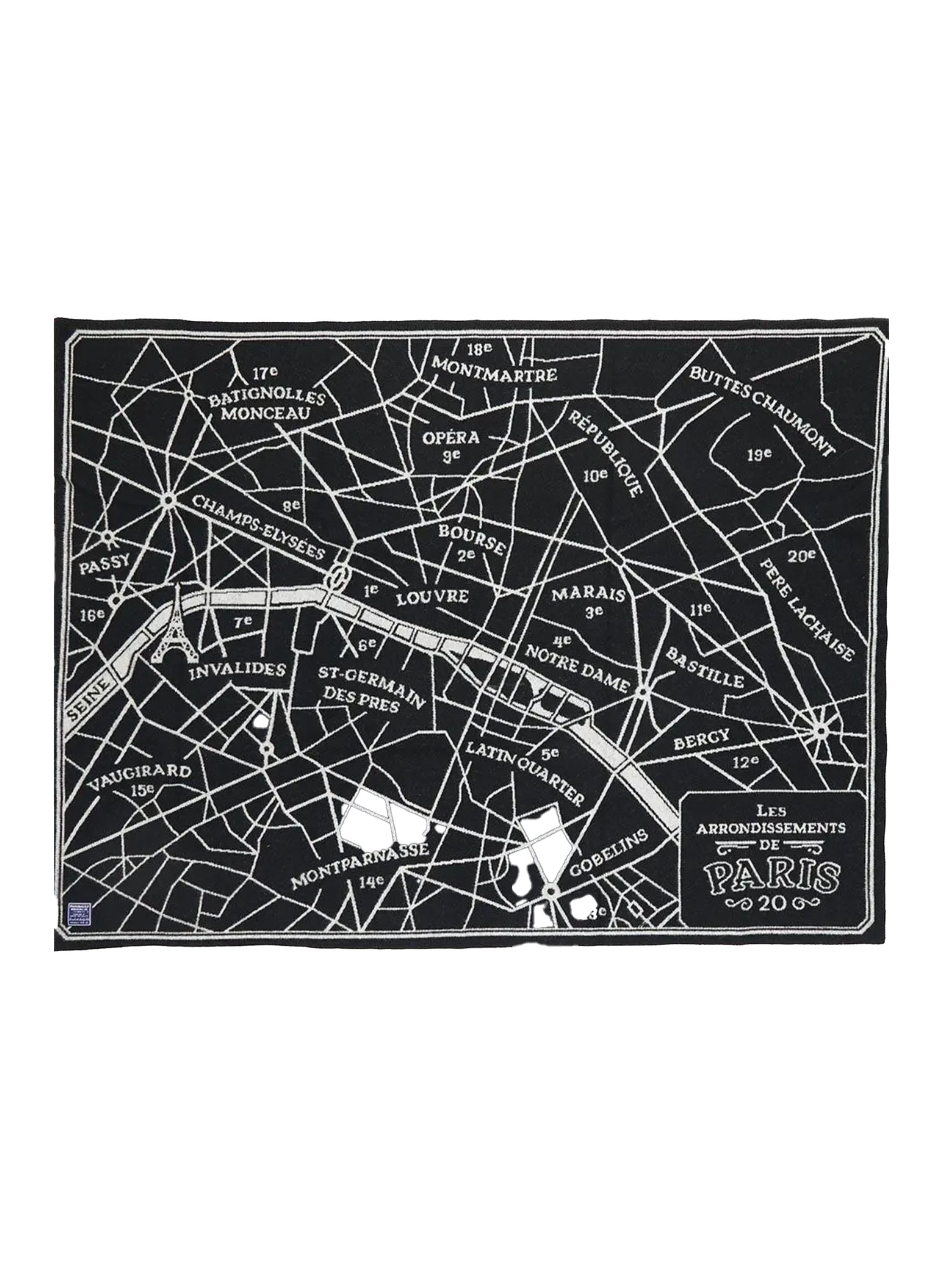 Faribault Paris Map Wool Throw Weston Table