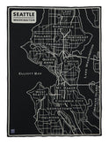 Faribault Seattle Map Wool Throw Weston Table