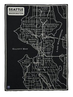  Faribault Seattle Map Wool Throw Weston Table 