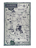 Faribault Yellowstone National Park Map Wool Throw Weston Table