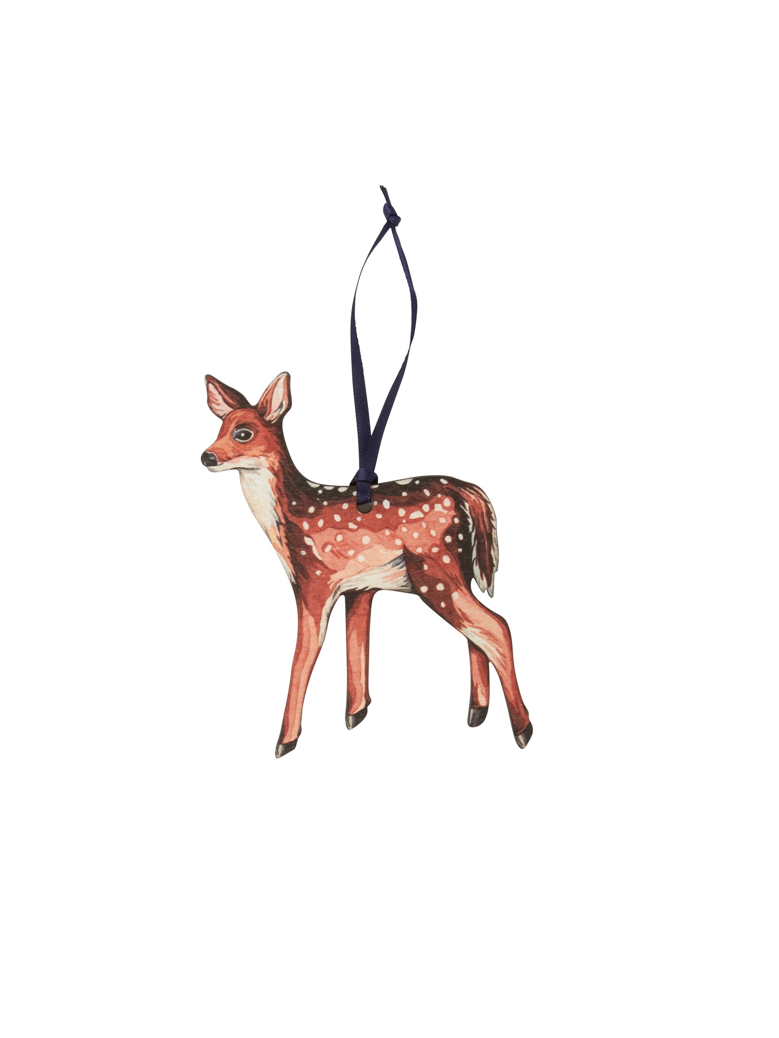 Fawn Watercolor Birchwood Ornament Weston Table