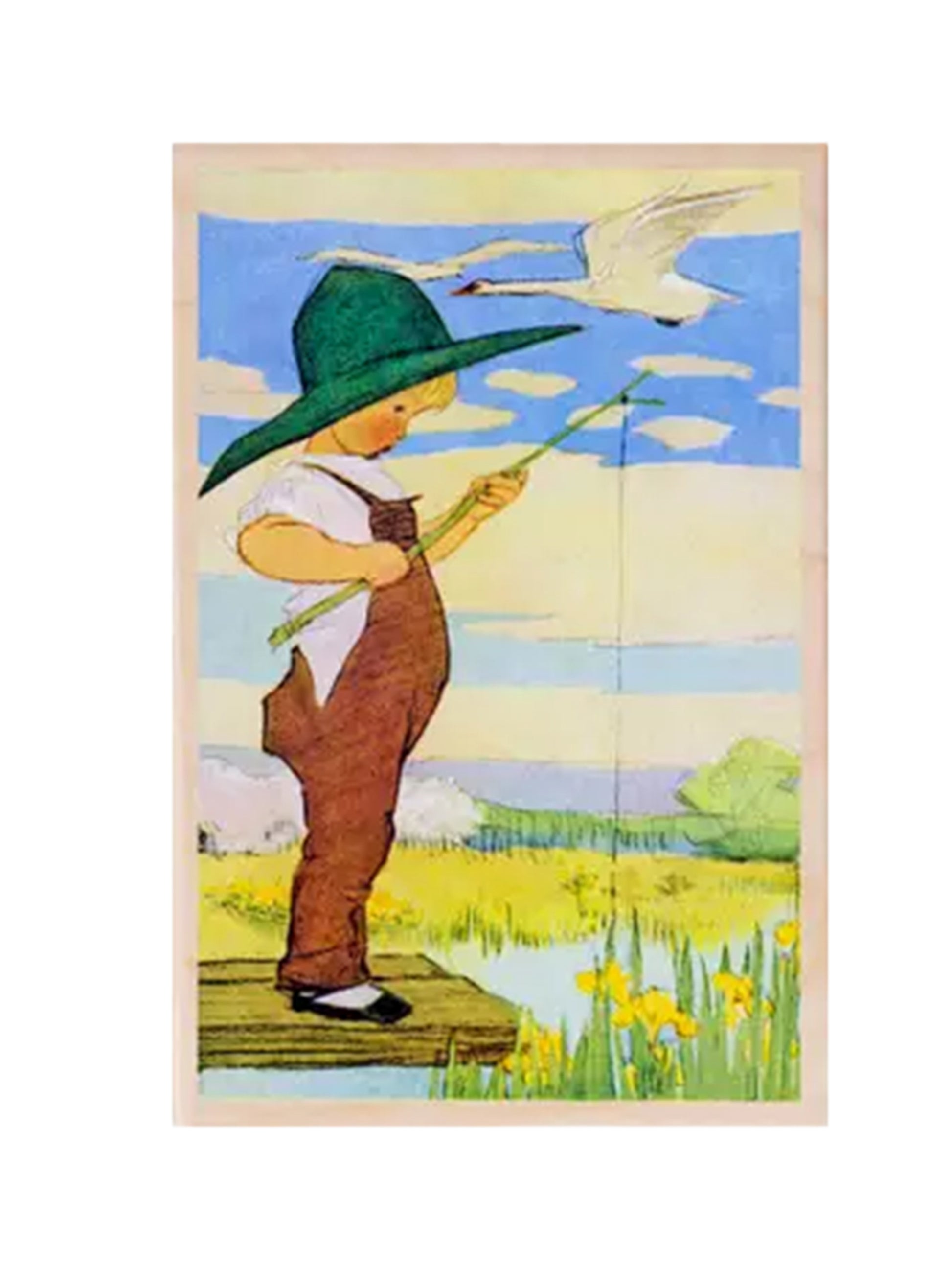 Fishing Wooden Postcard Weston Table