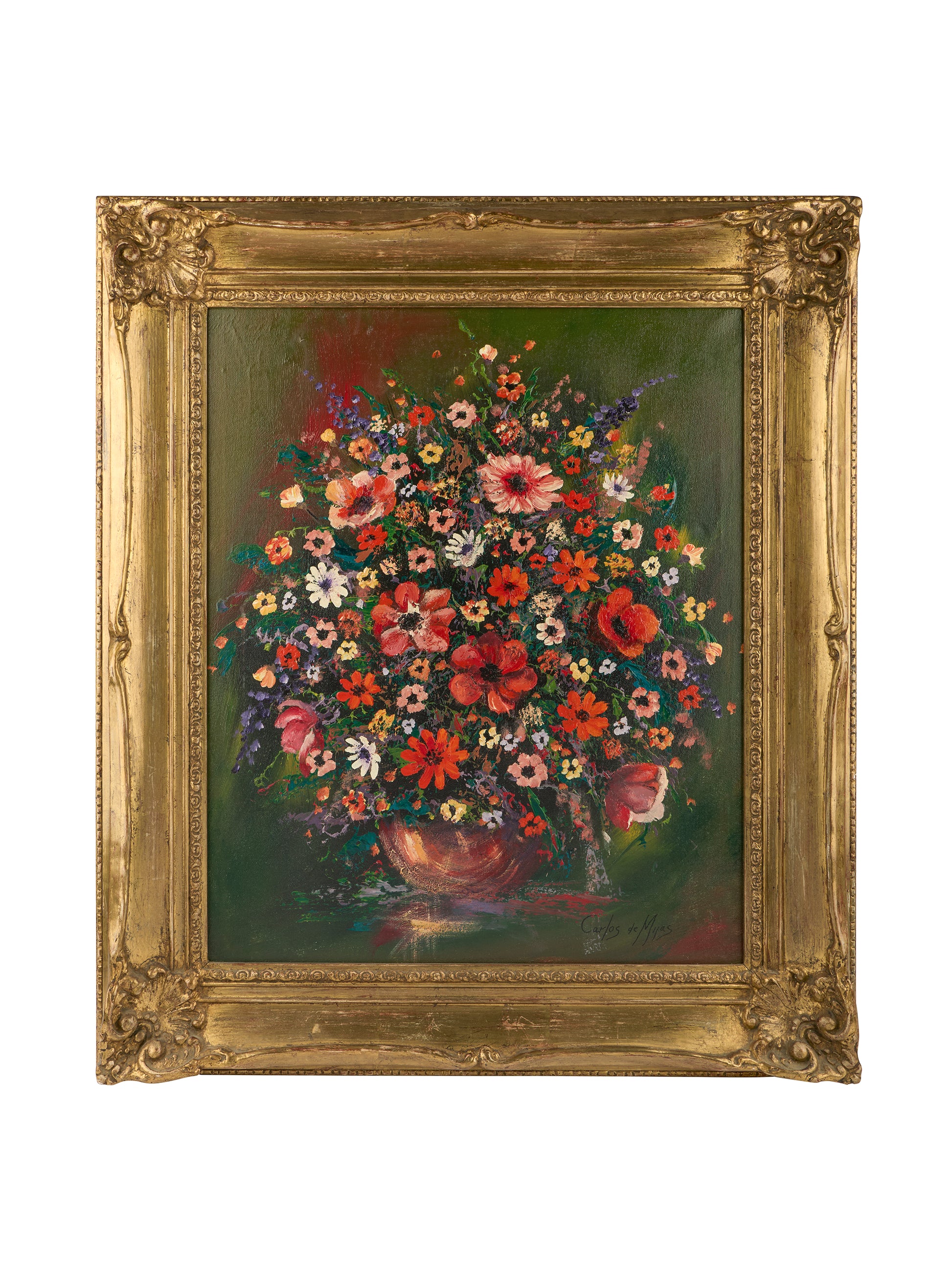 Floral Bouquet French Oil Painting Weston Table
