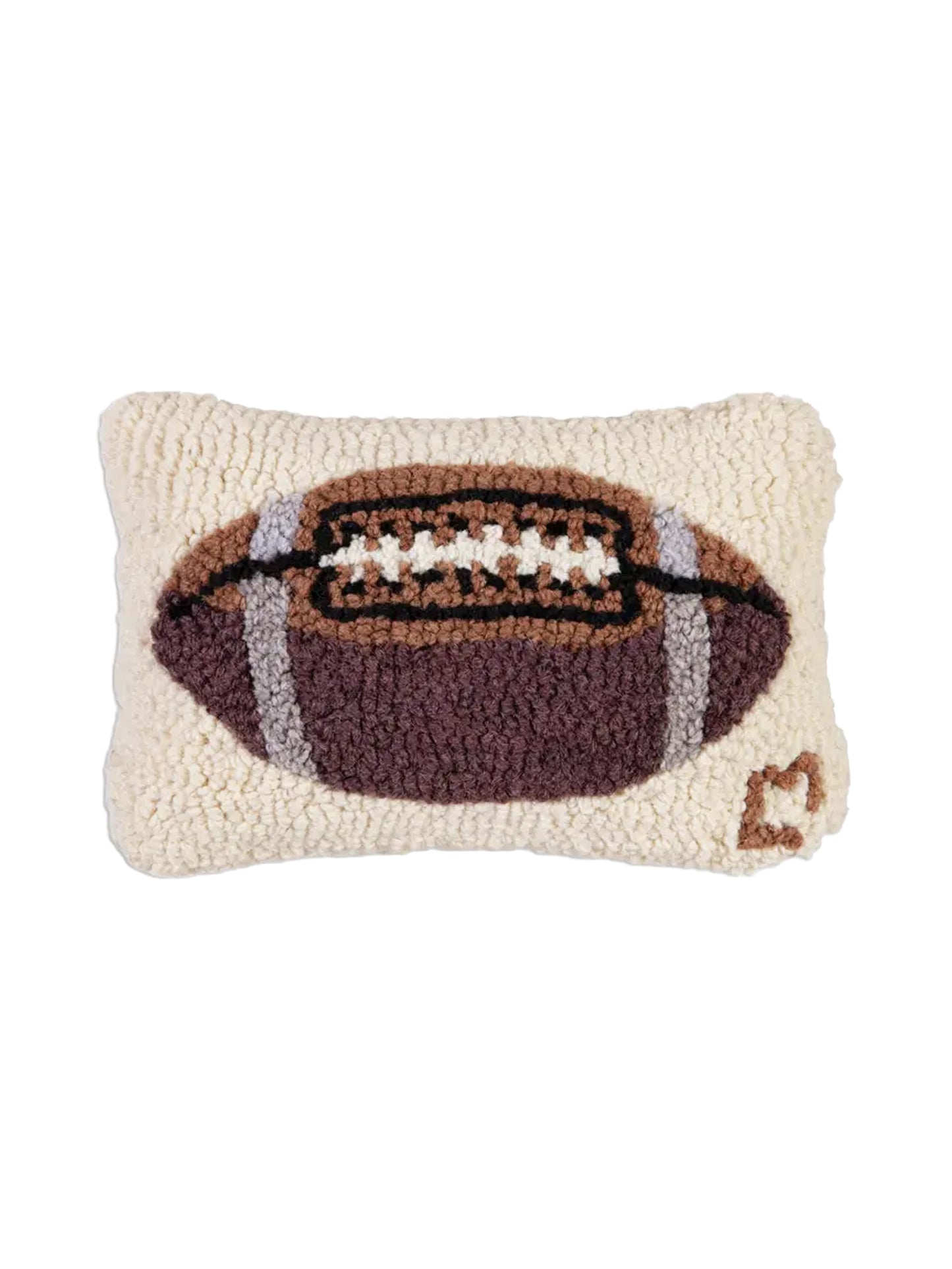 Football Hooked Wool Pillow Weston Table