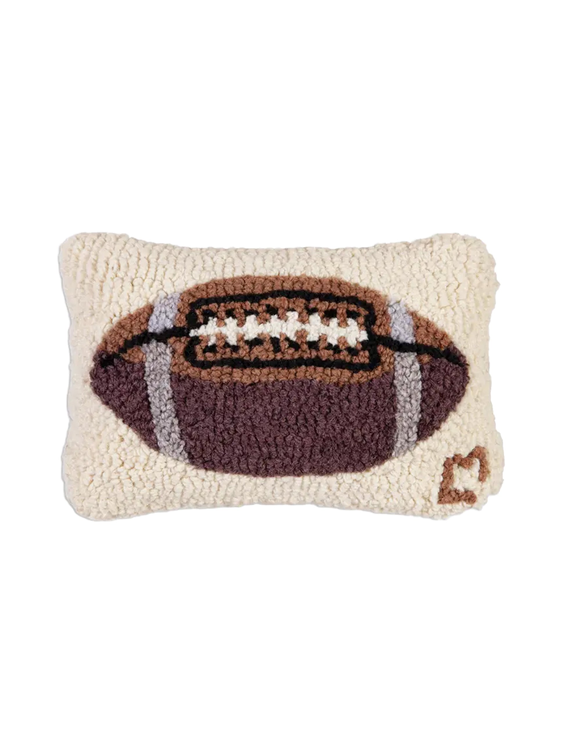 Football Hooked Wool Pillow Weston Table