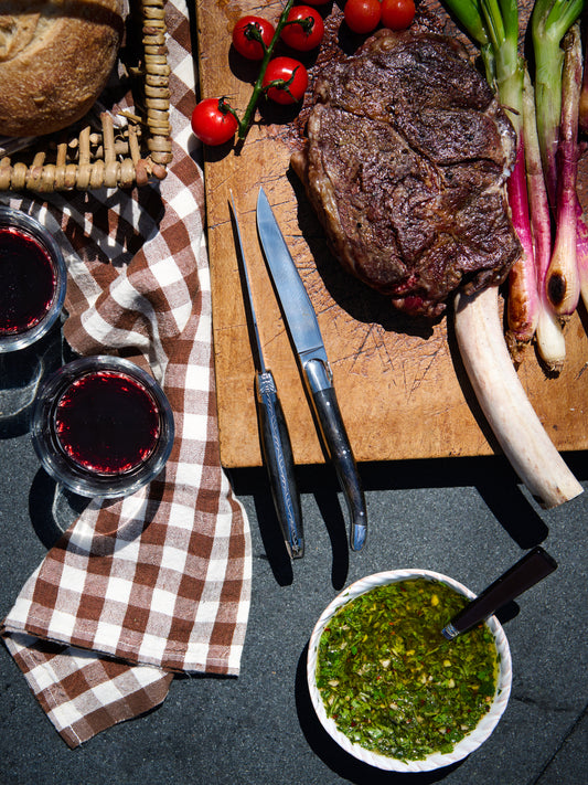 Forge de Laguiole Ebony Wood Steak Knife Set Weston Table