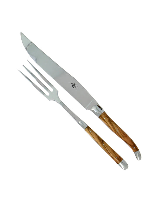 Shop Forge de Laguiole Olive Wood Steak Knives at Weston Table