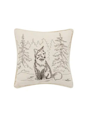  Fox Embroidered Pillow Weston Table 