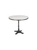 French Bistro Table with White Marble Top Weston Table