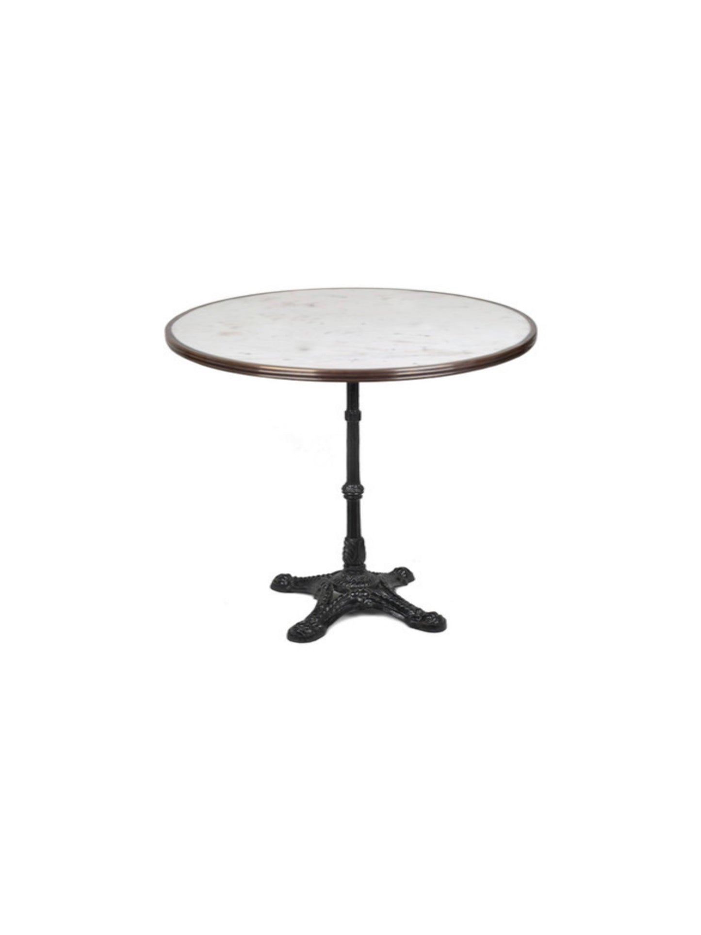 French Bistro Table with White Marble Top Weston Table