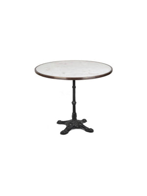  French Bistro Table with White Marble Top Weston Table 