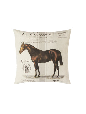  French Grain Sack Stripe Horse Pillow Weston Table 
