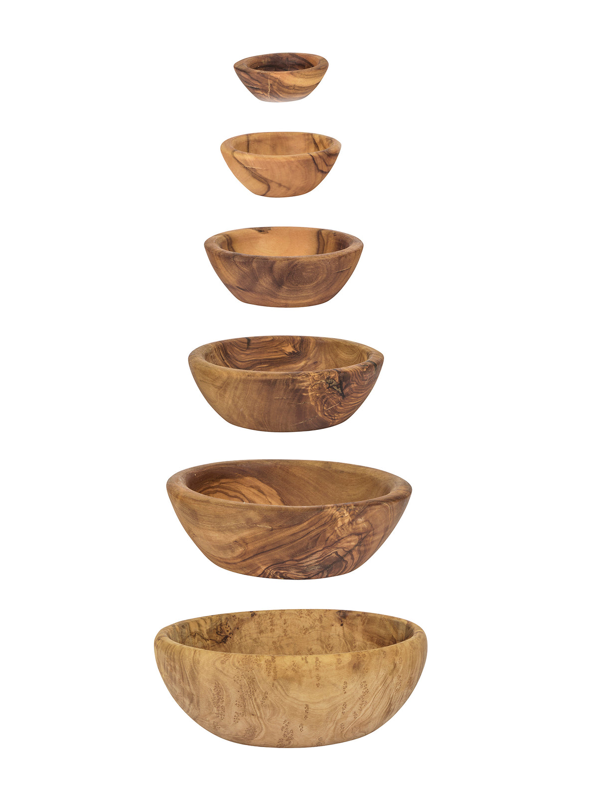 French Olive Wood Nesting Bowls Weston Table