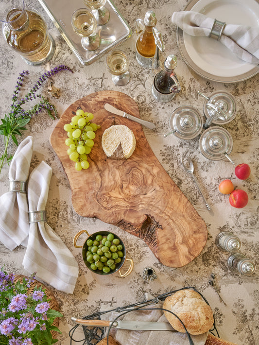 French Olive Wood XL Live Edge Serving Board Weston Table