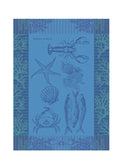 Garnier-Thiebaut Blue Ocean Jacquard Kitchen Towel Weston Table