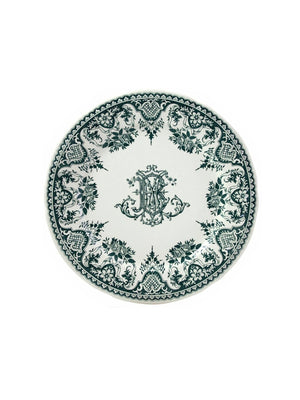  Gien Les Depareillees Monogramme White Dinner Plate Weston Table 